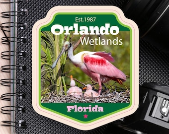 Orlando Wetlands Decal / 2.5" Sticker / Florida / Refuge / Preserve / Birds / Premium / UV Laminate / Travel/ Car / Waterproof