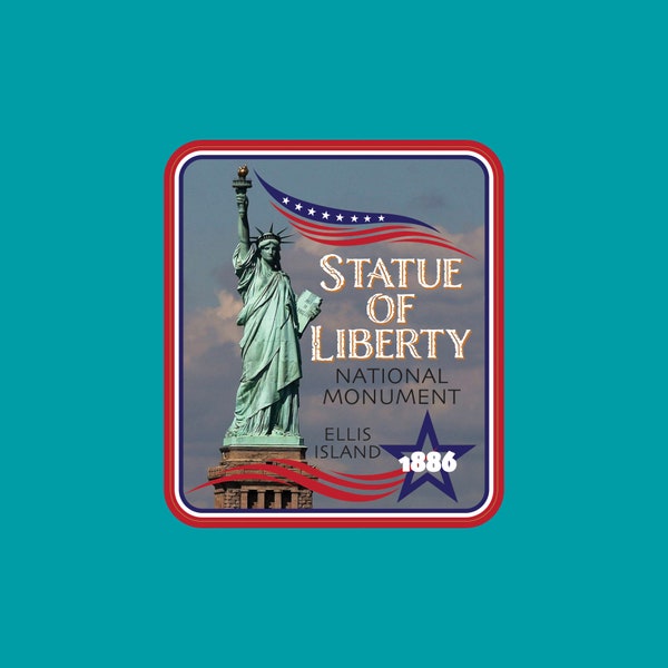 Statue of Liberty National Monument Decal / 2.5" Sticker / New York / Ellis Island / Premium / UV Laminate / Travel / Car / Waterproof