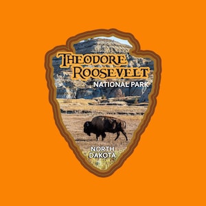 Theodore Roosevelt National Park Magnet / 3.5&quot; / Bison / Park / North Dakota / Premium/ Vinyl/ UV Matte Laminate / Travel / Car / Waterproof