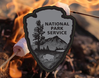 National Park Service Tactical Decal / 2.5&quot; Sticker / Arrowhead / National / Park / Premium / Vinyl / UV Laminate / Travel / Car /Waterproof