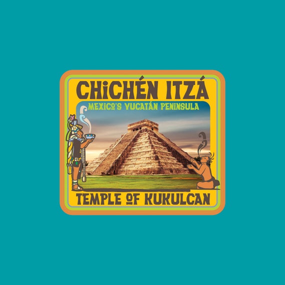 Chichen Itza Decal / 2.5 Sticker / Temple of Kukulcan / | Etsy