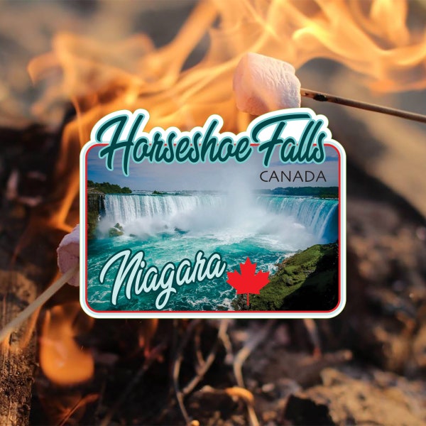 Décalcomanie des chutes du Niagara / 2,5 pouces autocollant / Horseshoe Falls / Niagara / Ontario / Canada / Premium / Vinyle / Stratifié UV / Voyage / Voiture / Étanche