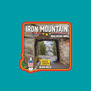 Iron Mountain Road Decal / 2.5&quot; Sticker / South Dakota / Rushmore / Scenic Drive / Presidents / Premium / UV Laminate / Travel/ Waterproof