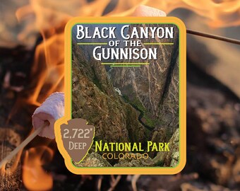 Black Canyon of the Gunnison National Park Oval Sticker Decal Vinyl Euro BCGNP
