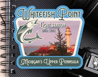Whitefish Point Light Station Decal / 3.5" Sticker / Michigan / Superior / UP / Yooper / Premium/ Vinyl / UV Laminate / Travel / Waterproof