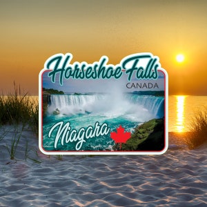 Niagara Falls Decal / 3.5" Sticker / Horseshoe Falls / Niagara / Ontario / Canada / Premium / Vinyl / UV Laminate / Travel /Car / Waterproof