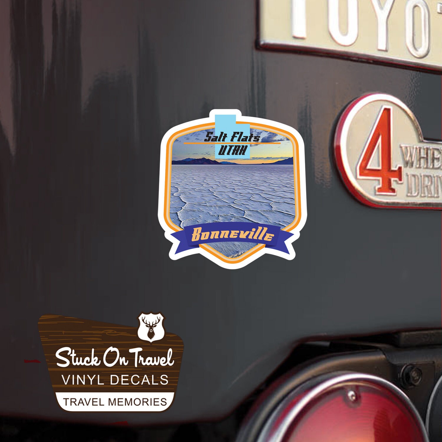 Bonneville Salt Flats Decal / 3.5 Sticker / Great Salt Lake / Etsy