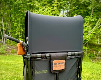 UPF50+ Solid Black Made-to-Order Full Canopy - Wonderfold, Rainbow Baby, Joymor, and Larktale Wagons