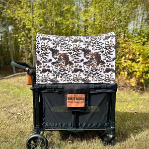 UPF50+ Neutral Cowhide Made-to-Order Full Canopy - Wonderfold, Rainbow Baby, Joymor, and Larktale Wagons