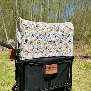 UPF50+ Honey Bee Made-to-Order Full Canopy - Wonderfold, Rainbow Baby, Joymor, and Larktale Wagons