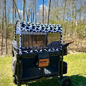 UPF50+ Custom Mesh-Sided Full Canopy - Wonderfold, Rainbow Baby, Joymor, and Larktale Wagons