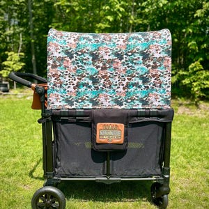 UPF50+ Rustic Cowhide Made-to-Order Full Canopy - Wonderfold, Rainbow Baby, Joymor, and Larktale Wagons