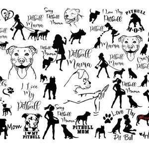 American Pitbull svg,pitbull mama svg,Dog svg,Paw Puppy,Canine Logo,Digital Cut File, pitbull logo, dog bundle, pitbull mom svg