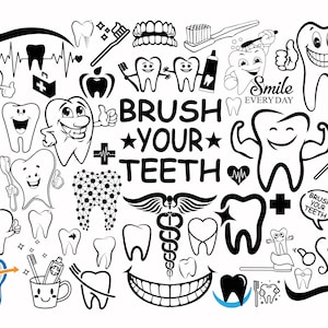 Tooth Fairy SVG, Tooth bundle svg, teeth svg, dental svg, dentist svg, brush your teeth, dental clinic, Cut File for Cricut,Cameo Silhouette