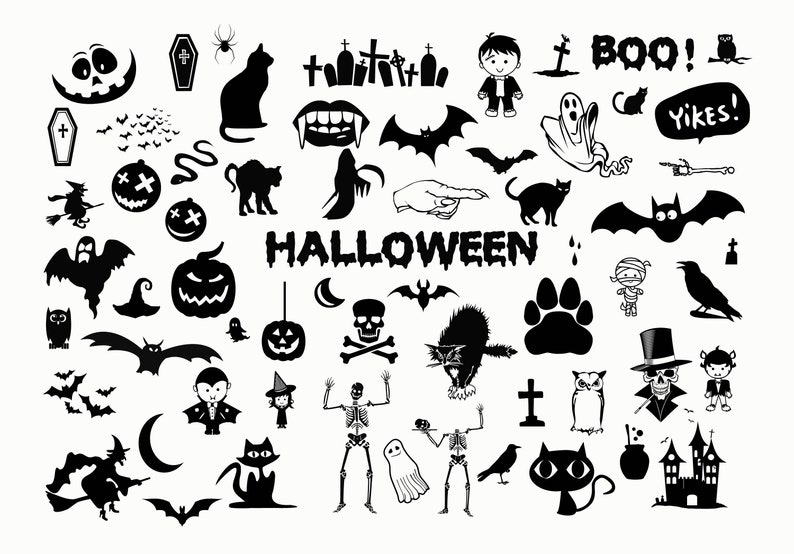 Download Clip Art Halloween Bundle Svg Halloween Silhouette Svg Halloween Clipart Pumpkin Svg Files Ghost Svg Halloween Vector Spiderweb Svg Witch Svg Spider Art Collectibles