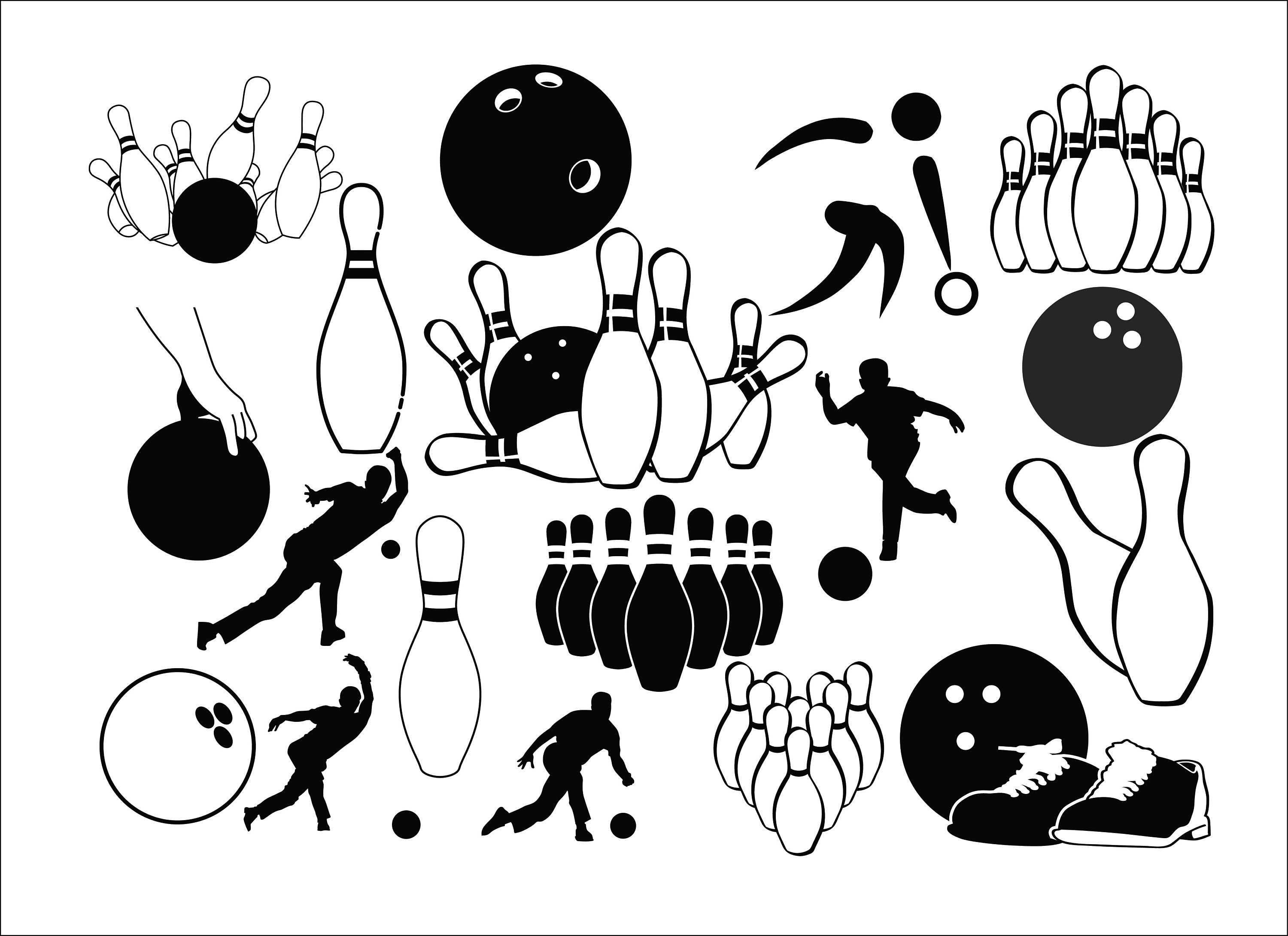 Bowling Logo SVG Bowling SVG Bowling Clipart Bowling Files | Etsy