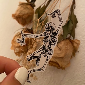 Skeleton Fall Autumn Sticker