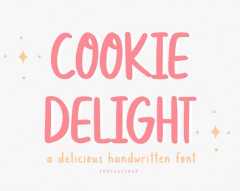 Cookie Delight Font | Cute Kids Handwritten Font | Clean Modern Font | Cricut Font | TTF/OTF | Font | Digital Download