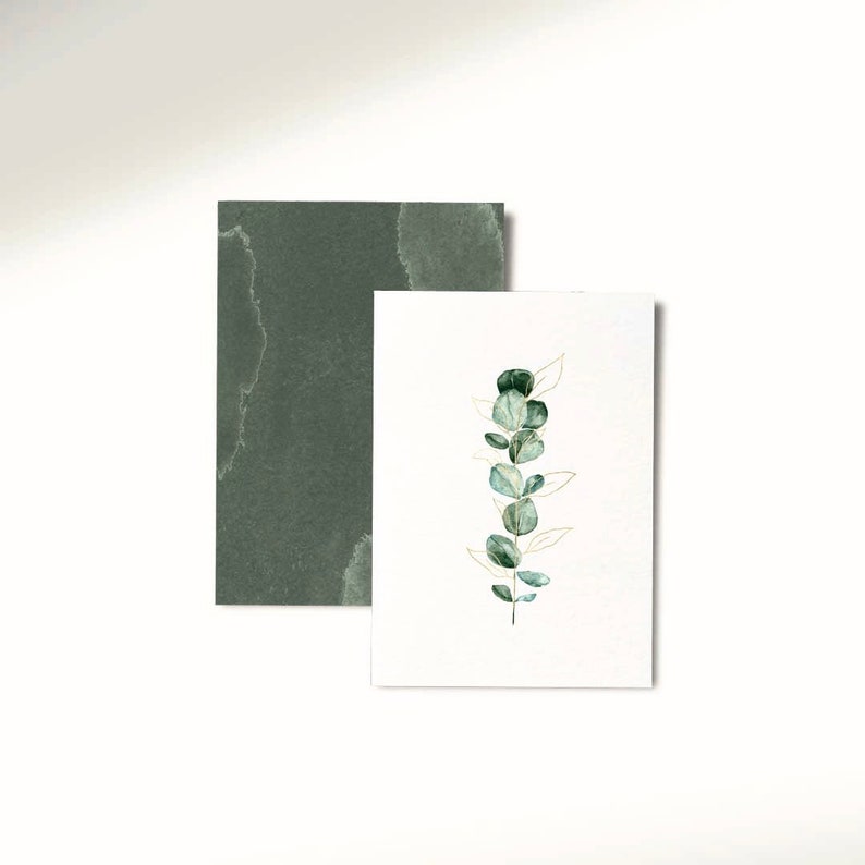 Watercolor Eucalyptus Clipart | Botanical Gold Line Art | Greenery ...