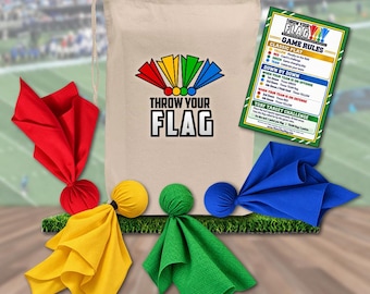Juego interactivo de lanzamiento de banderas para fiestas – Set para aficionados (Bolsa de transporte)