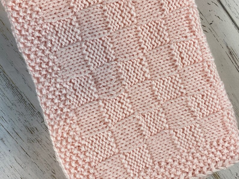 Made in USA Gift For Newborn Girl Baby Shower Gift Vegan Incredibly SOFT Pink Hand Knit Baby Blanket Baby Photo Prop Gift Box Included
