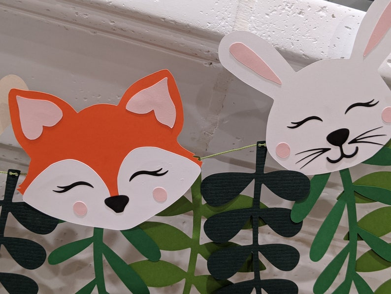 Woodland Creature Banner SVG Digital File PNG Woodland Animals Party