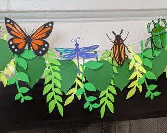 Happy Birthday bug banner - SVG digital file - png - insect party decor