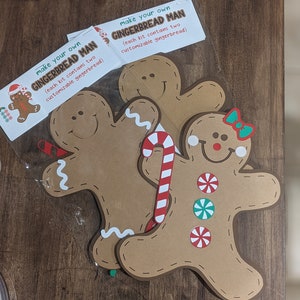 Gingerbread person Paper project for kids - SVG FILE - Digital file