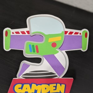 buzz birthday Cake topper- 3rd bday ONLY - SVG - digital file - birthday décor- toy party - digital download