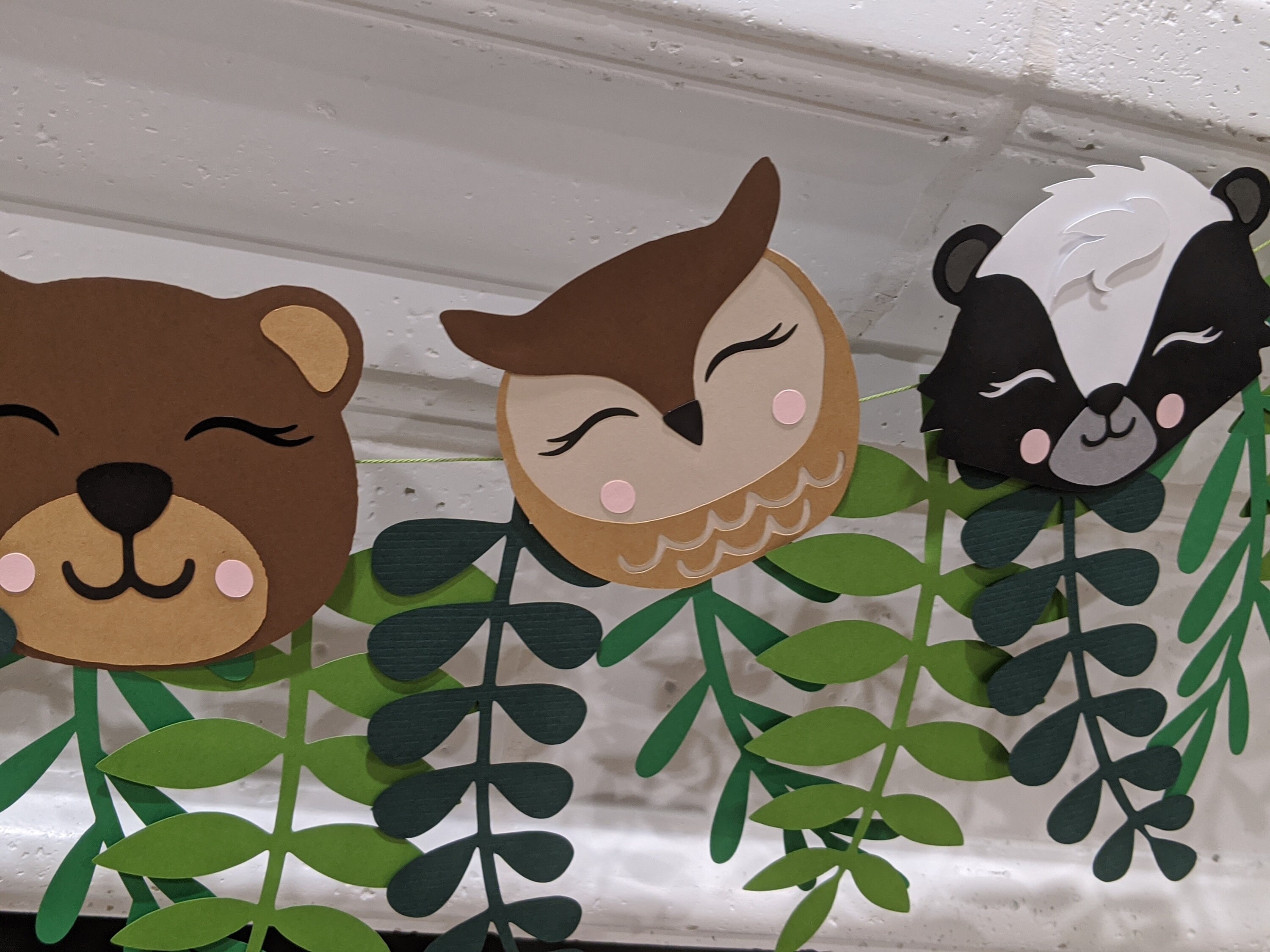 Woodland Creature Banner SVG Digital File PNG Woodland Animals Party