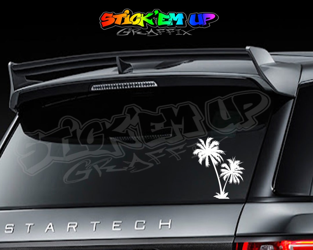 Palm Tree Window Decal Car Stickers Etsy