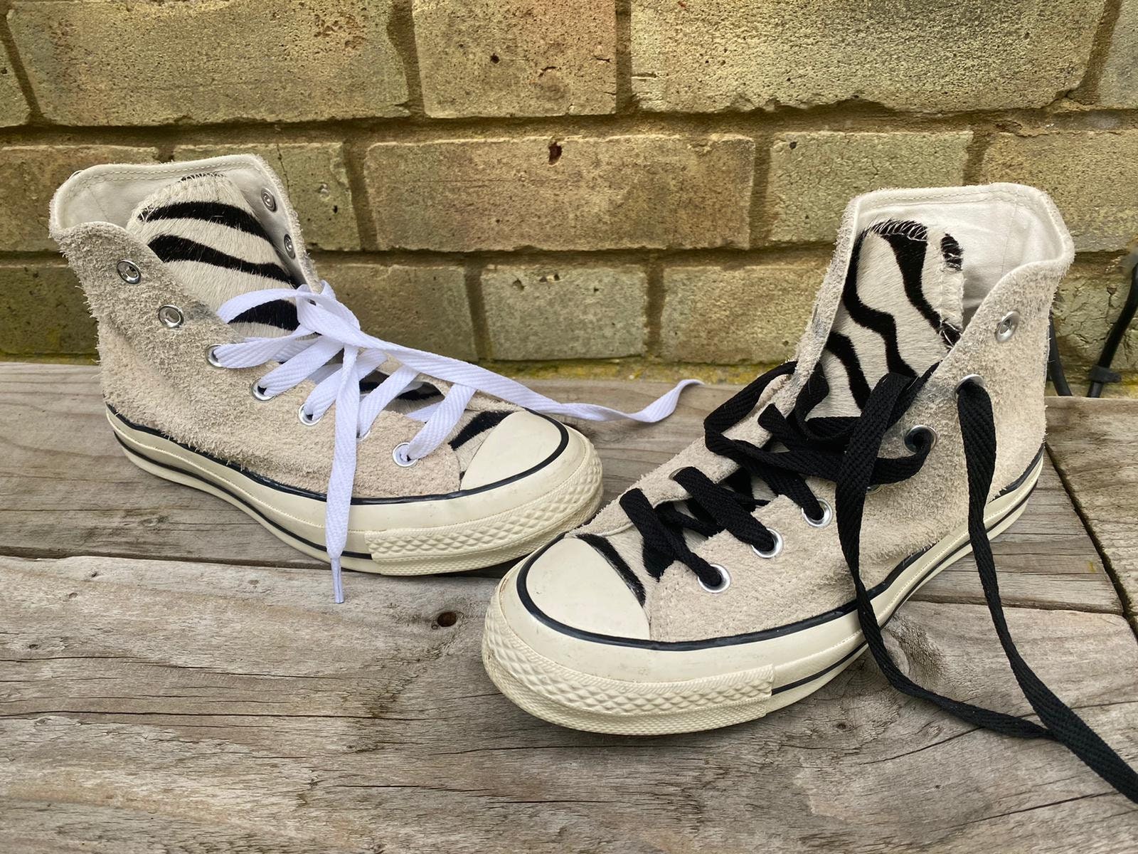 converse custom zebra