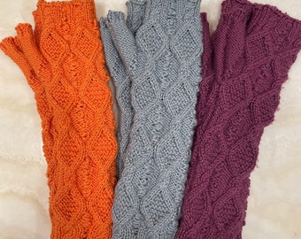 Handmade, one of a kind fingerless gloves