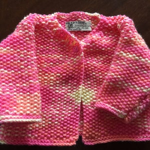 Beautiful handknit baby girl sweater image 1