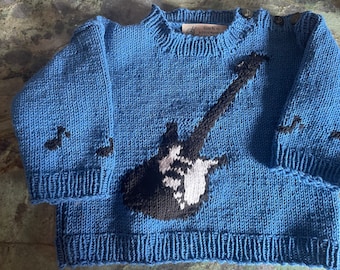 Beautiful stylish baby guitar sweater