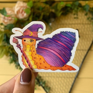 Wizard Flail Snail Sticker / Magic Snail / Cadeau DnD / Autocollant vinyle mignon / Bujo / Autocollant pour ordinateur portable