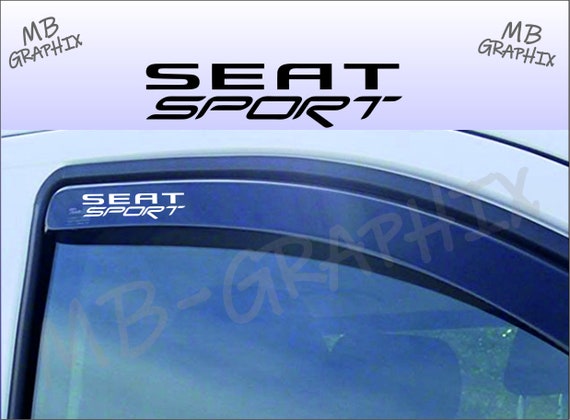 SEAT SPORT WIND Deflector Stickers X 2 Leon Ibiza Seat R 