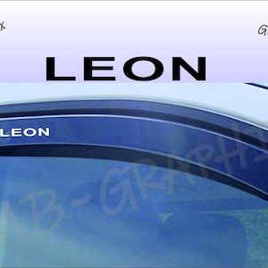 LEON WIND DEFLECTOR Stickers x 2  Cupra Leon Ibiza Seat R