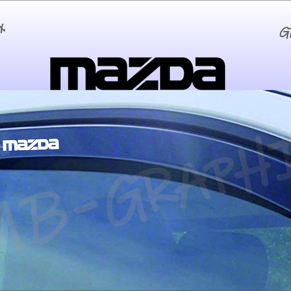 MAZDA WIND DEFLECTOR stickers x 2