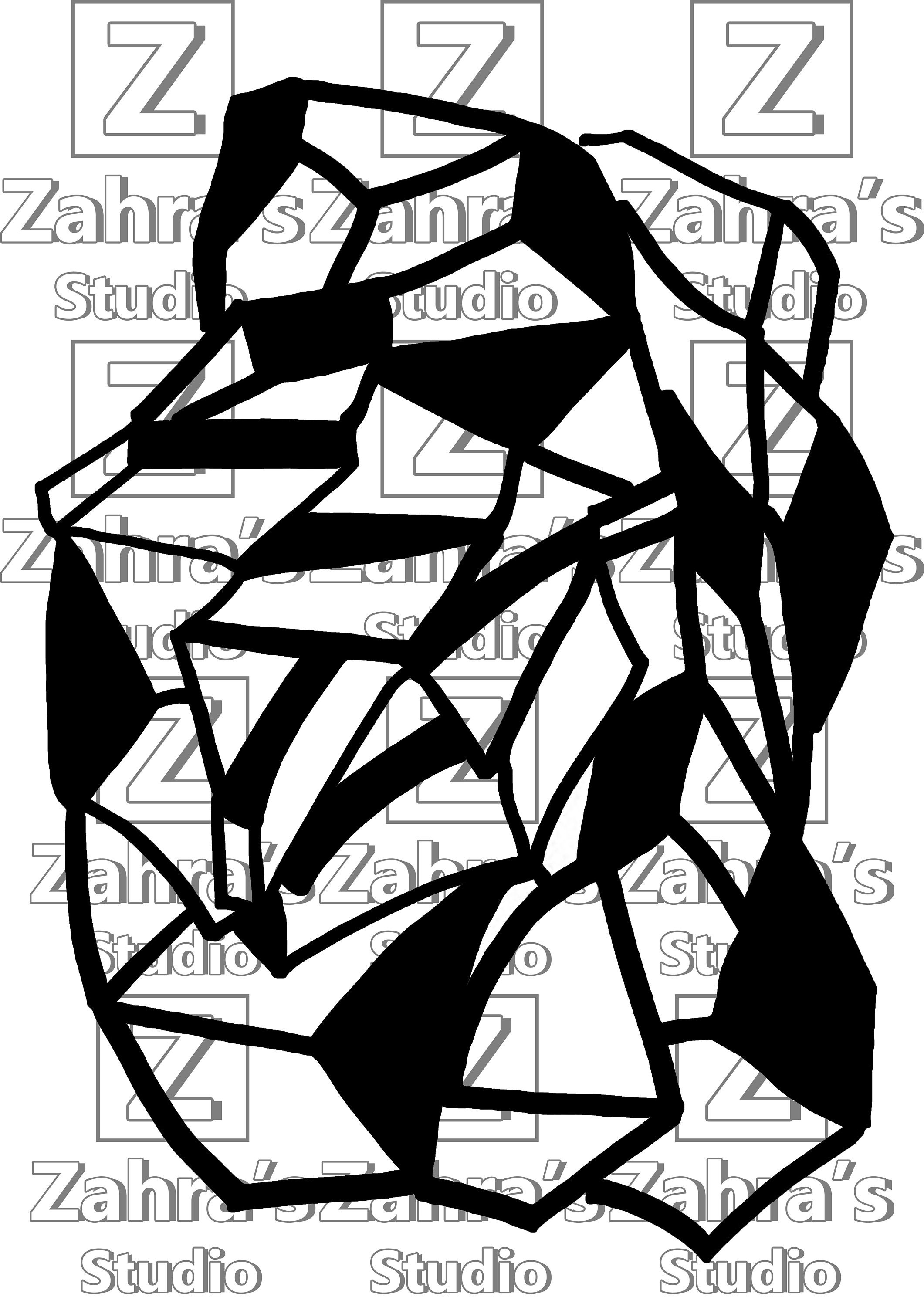 Geometric coloring page/ kids/ adults digital download | Etsy