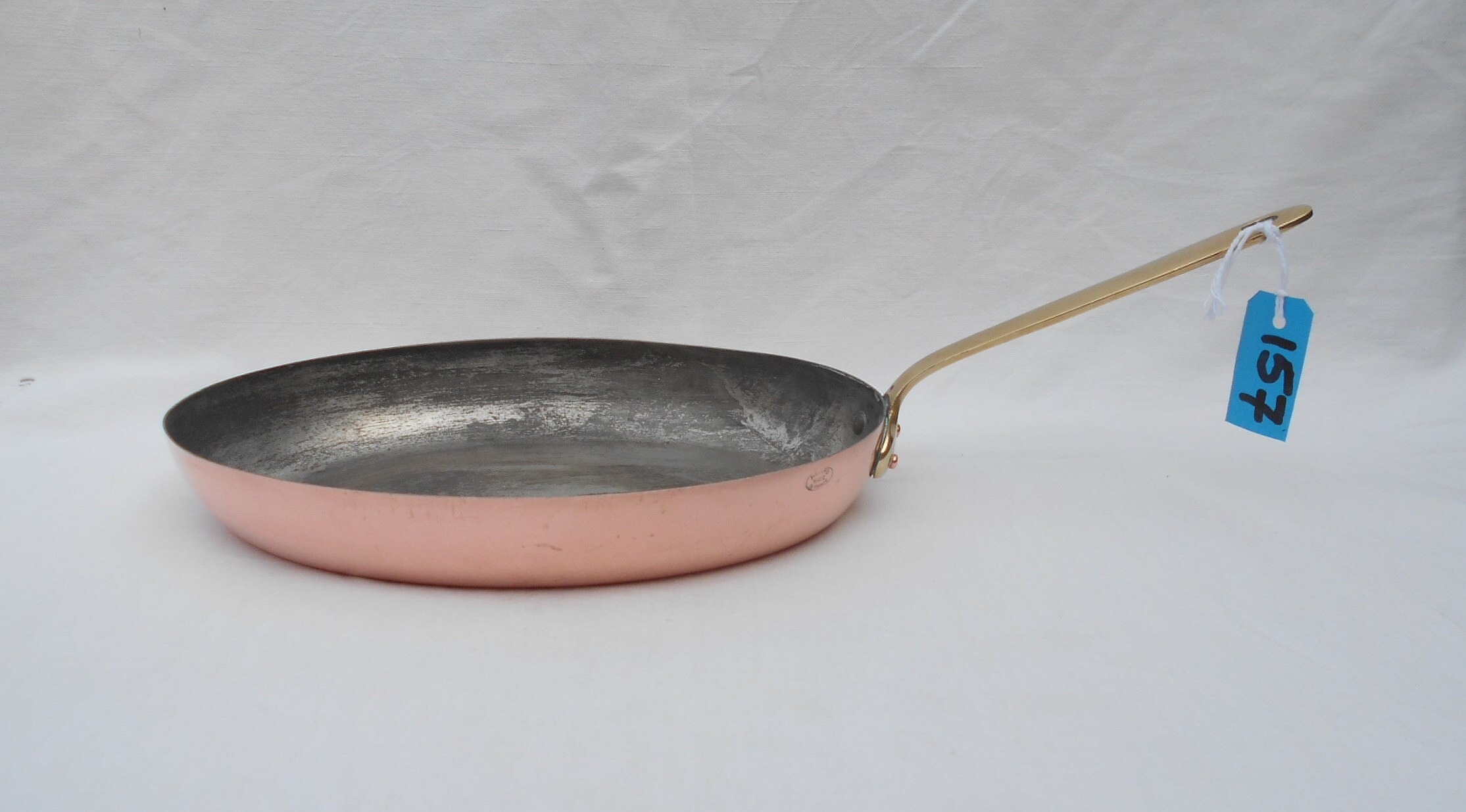 Vintage Havard Ovale Cu Poêle/Sautè Pan 1.4mm