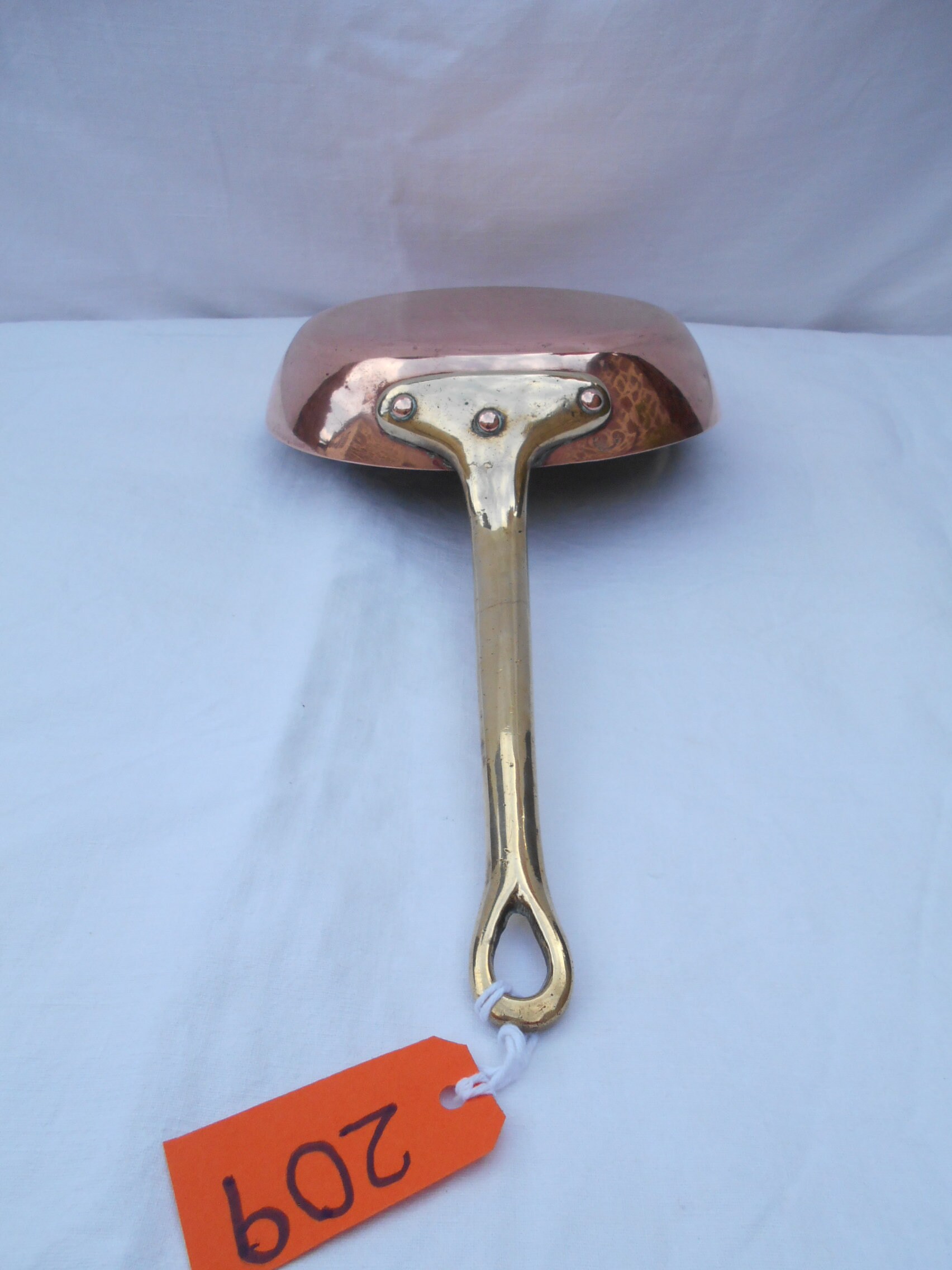 Poêle en Cuivre Antique Français Villedieu/Sautè Pan 1mm d'épaisseur,