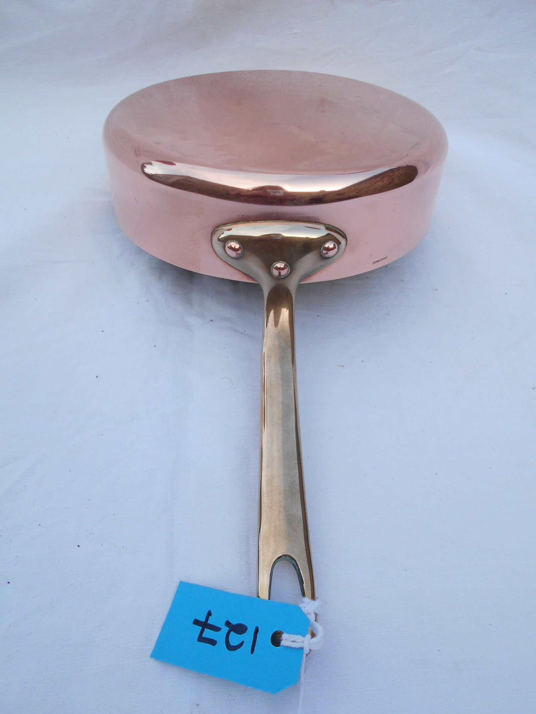 Vintage Made in France Poêle en Cuivre/Sauteuse 1.9mm