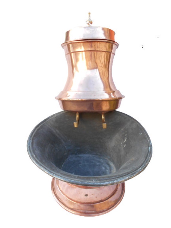 Fontaine d'eau de Cuivre Antique Français - Lavabo