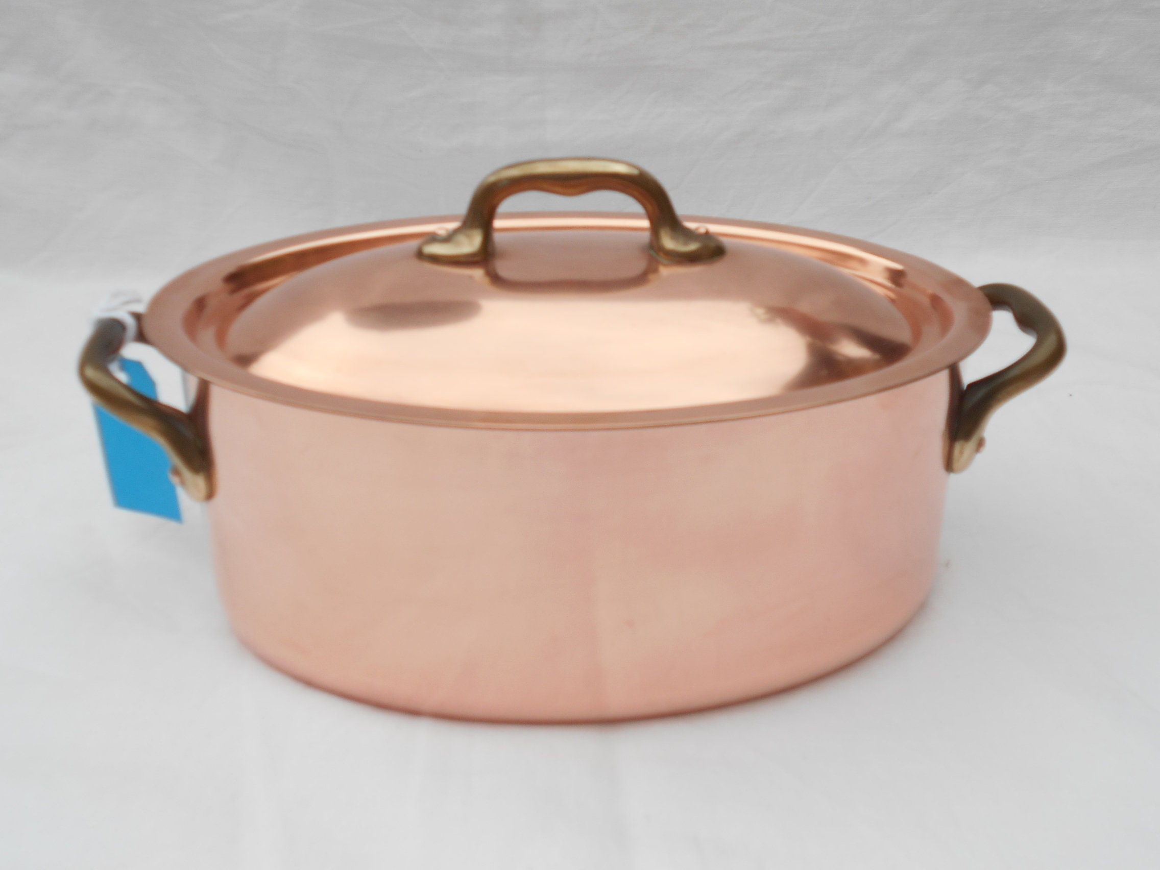 Poêle à Cocotte en Cuivre Vintage Made in France - Casserole Poêle Four 1.6mm