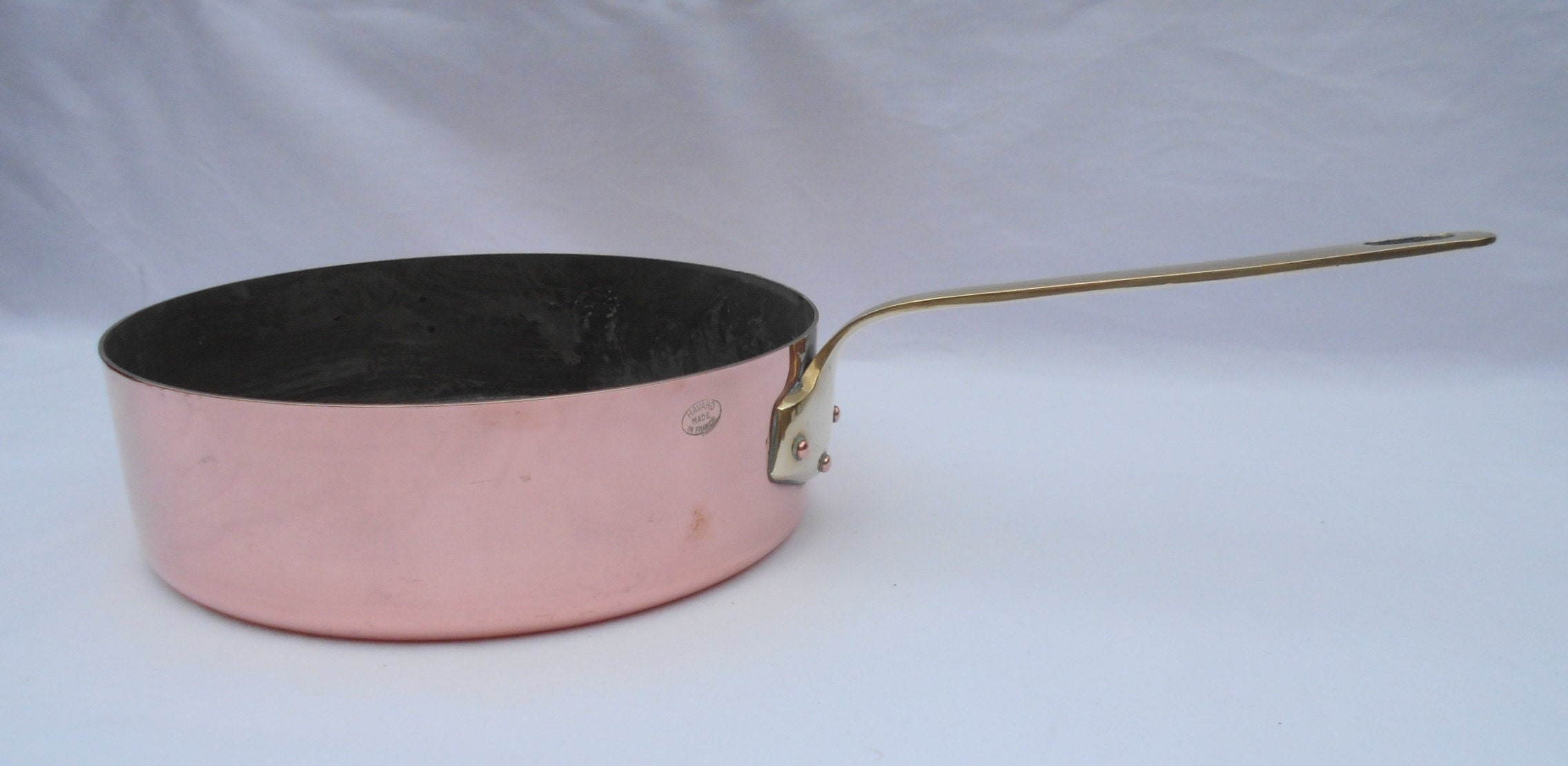 Vintage Havard Ronde Cuivre Poêle/Sautè Pan 1.5mm