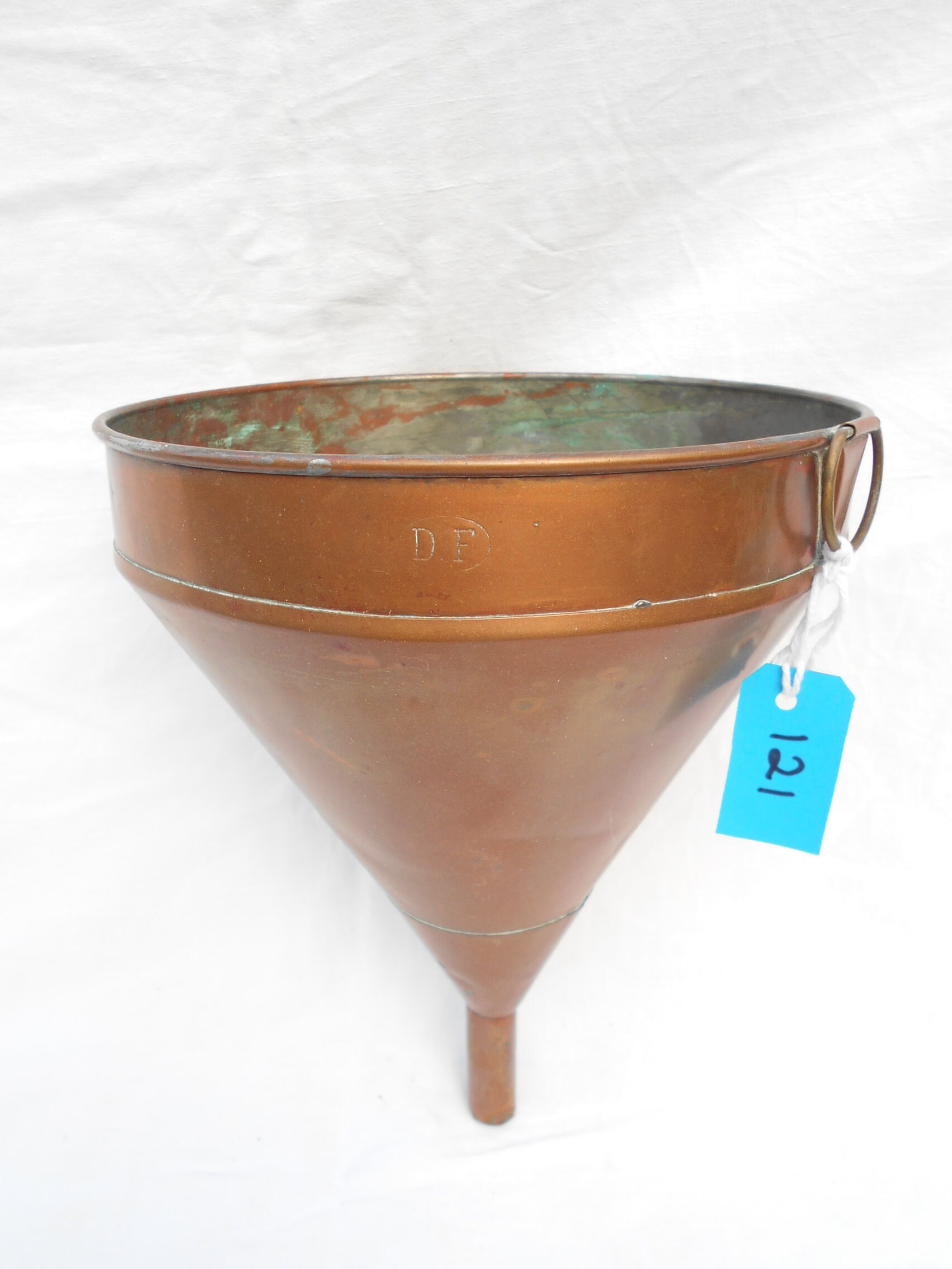 Entonnoir en Cuivre Vintage Estampillé D.f.