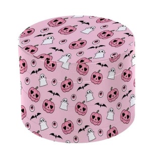 Pastel Pink Halloween Herb Grinder, Tobacco Grinder, Stoner Girl Grinder, Smoke Accessories, 40mm grinder
