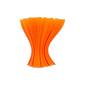 3D printed Flexible Wave Vase Orange