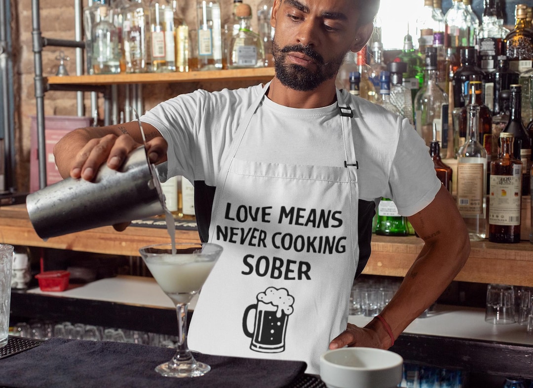 Never Cook Sober Beer Apron - Etsy